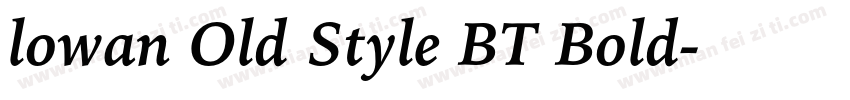 lowan Old Style BT Bold字体转换